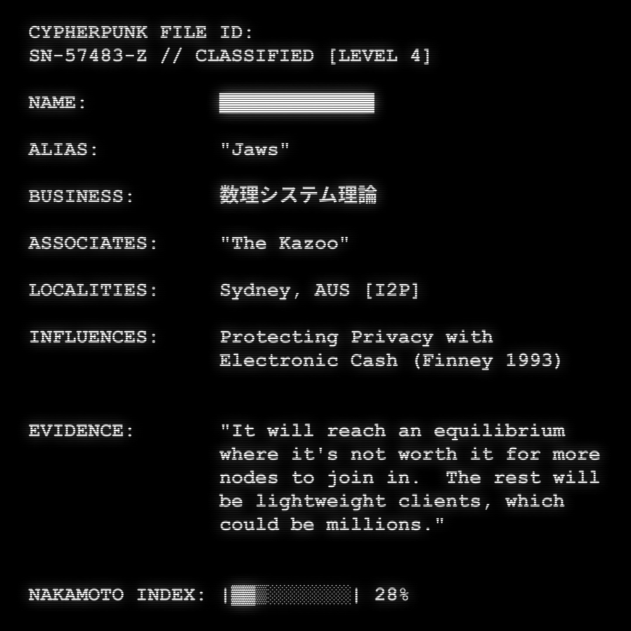 CYPHERPUNK FILES token #294 for Jaws