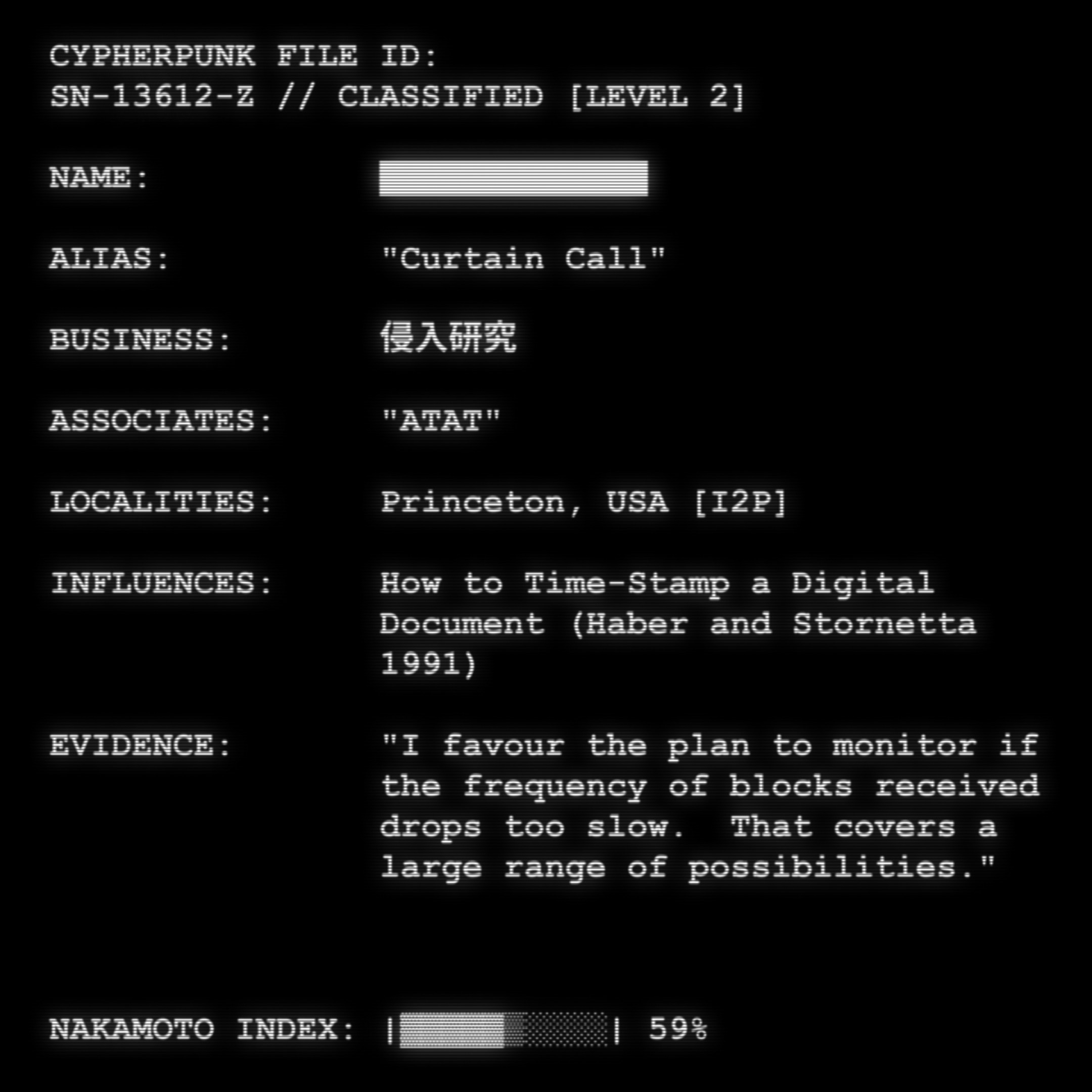 CYPHERPUNK FILES token #526 for Curtain Call
